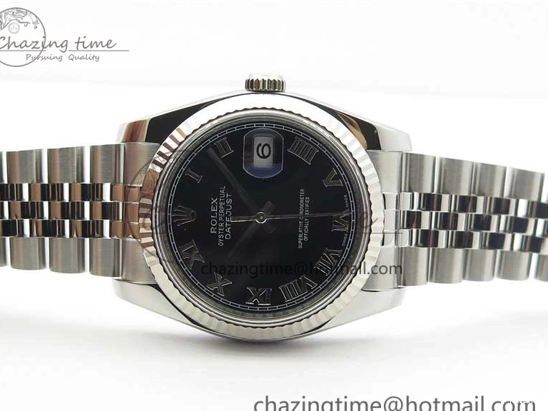 Dial Bracelet Markers Edition SH3135 116234 Roman on Black DateJust SS Jubilee 1:1 36 904L Steel Best ARF V3 0117